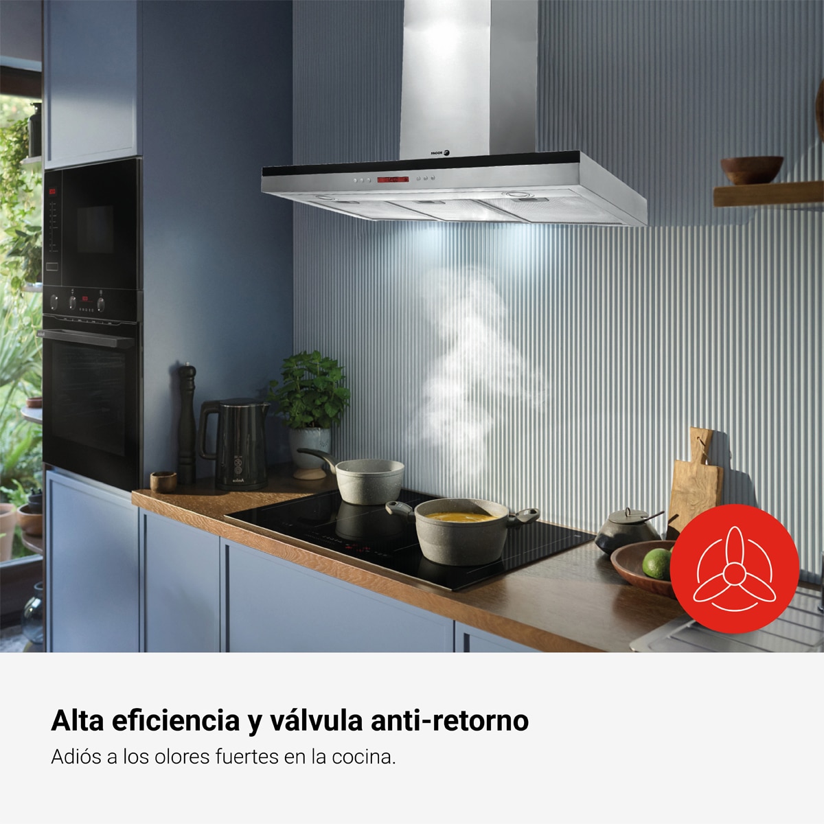 Campana decorativa Fagor con 5 niveles de potencia Comfort - 3CFS-9060X 5