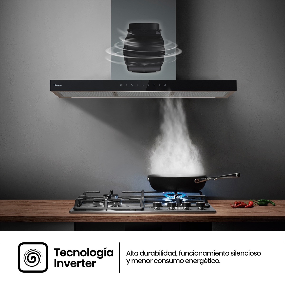 Campana decorativa Hisense 4 niveles 90 cm Inox - CH9T6226XGB Inox-8