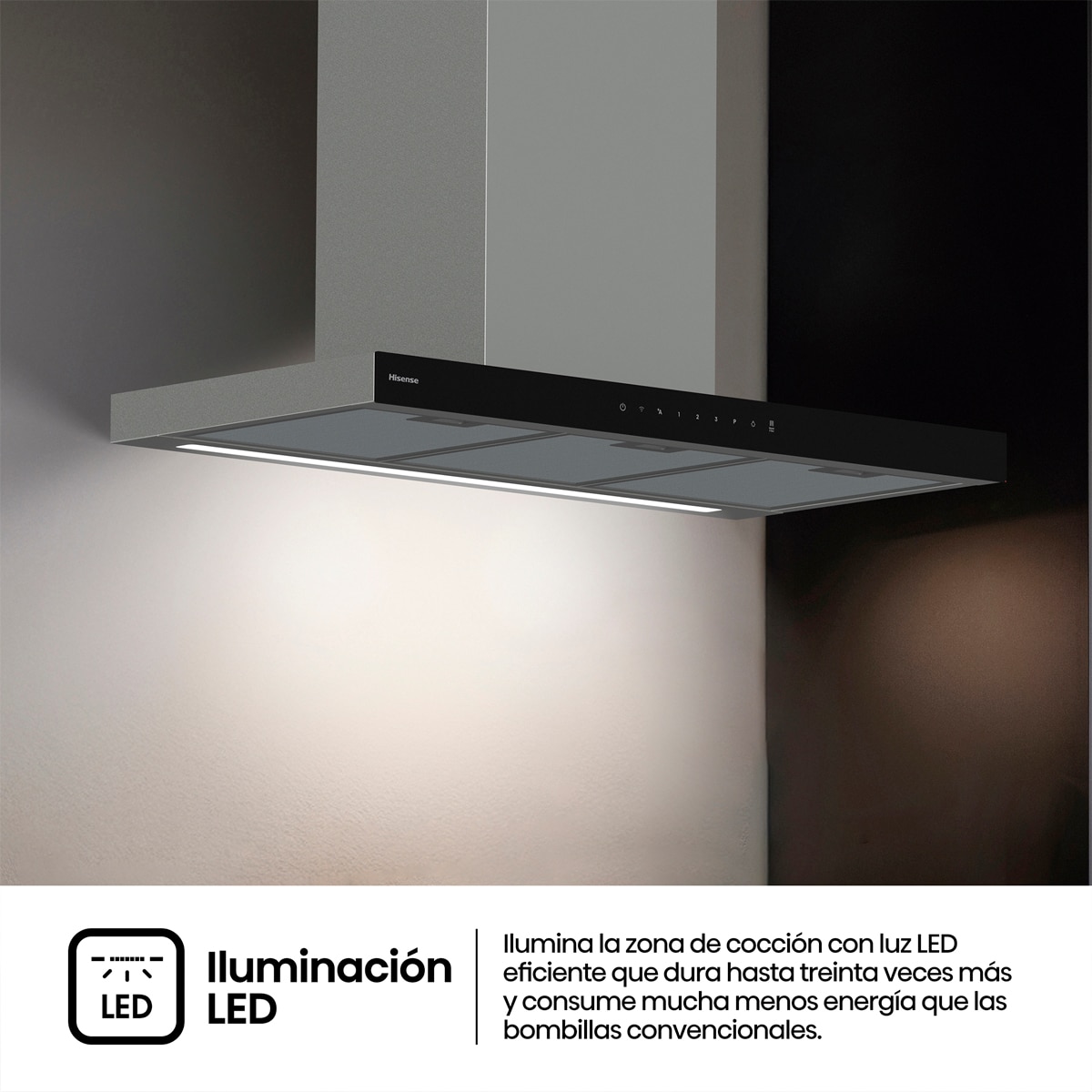 Campana decorativa Hisense 4 niveles 90 cm Inox - CH9T6226XGB Inox-9