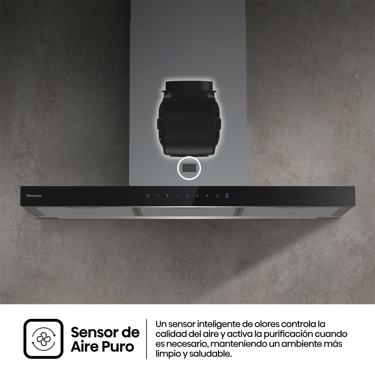 Campana decorativa Hisense 4 niveles 90 cm Inox - CH9T6226XGB Inox-10