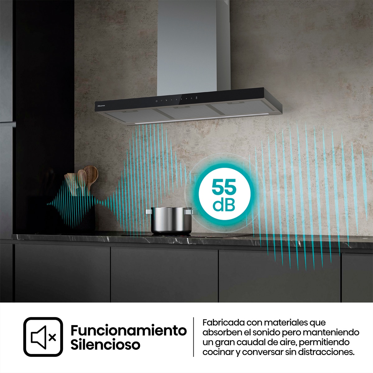 Campana decorativa Hisense 4 niveles 90 cm Inox - CH9T6226XGB Inox-11