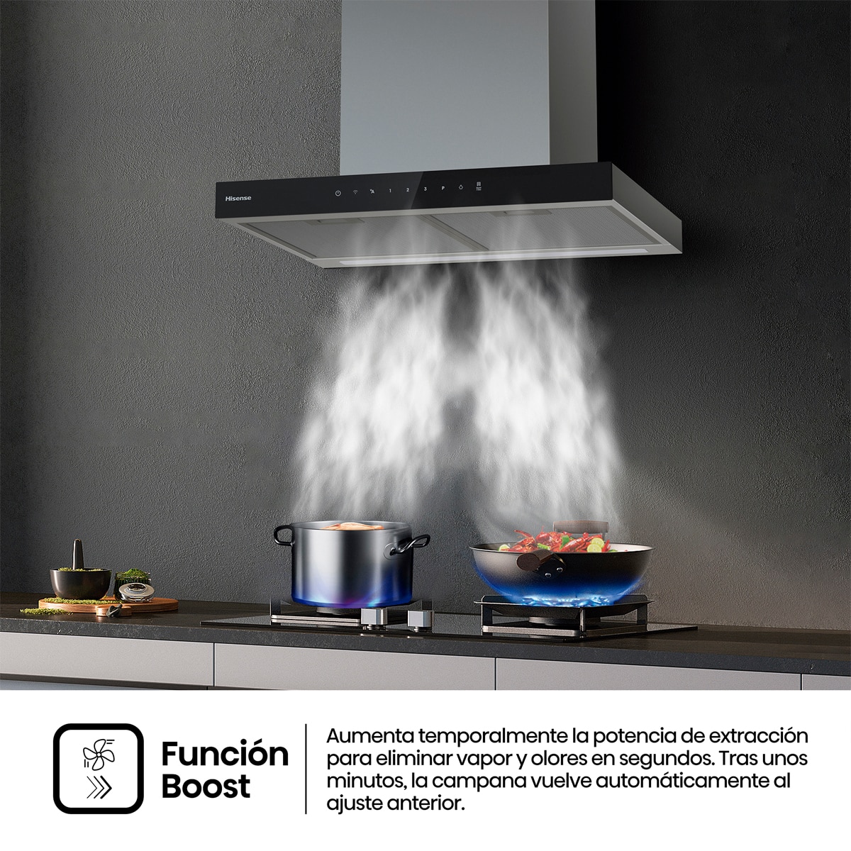 Campana decorativa Hisense 4 niveles 60 cm Inox - CH6T6226XGB Inox-5