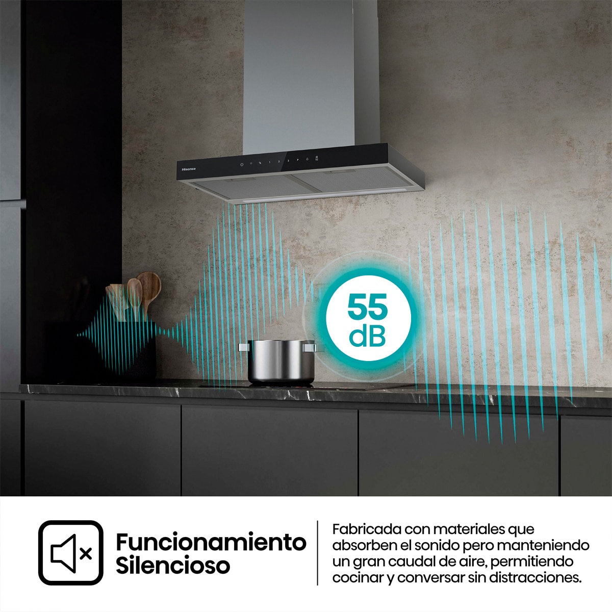 Campana decorativa Hisense 4 niveles 60 cm Inox - CH6T6226XGB Inox-11