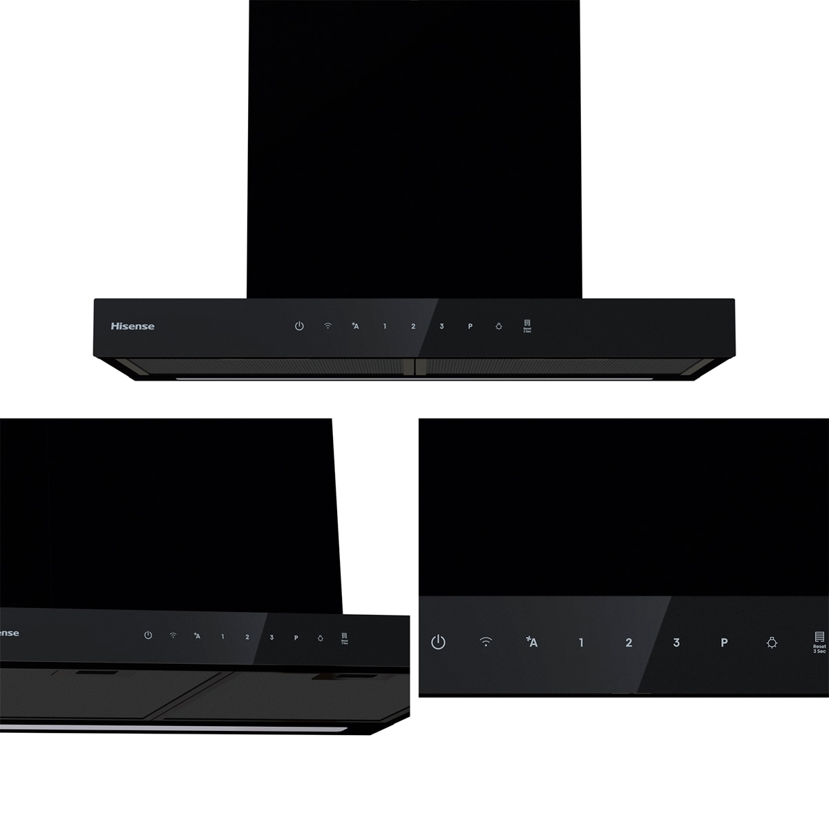 Campana decorativa Hisense 4 niveles 60 cm Negro - CH6T6226B Negro-13