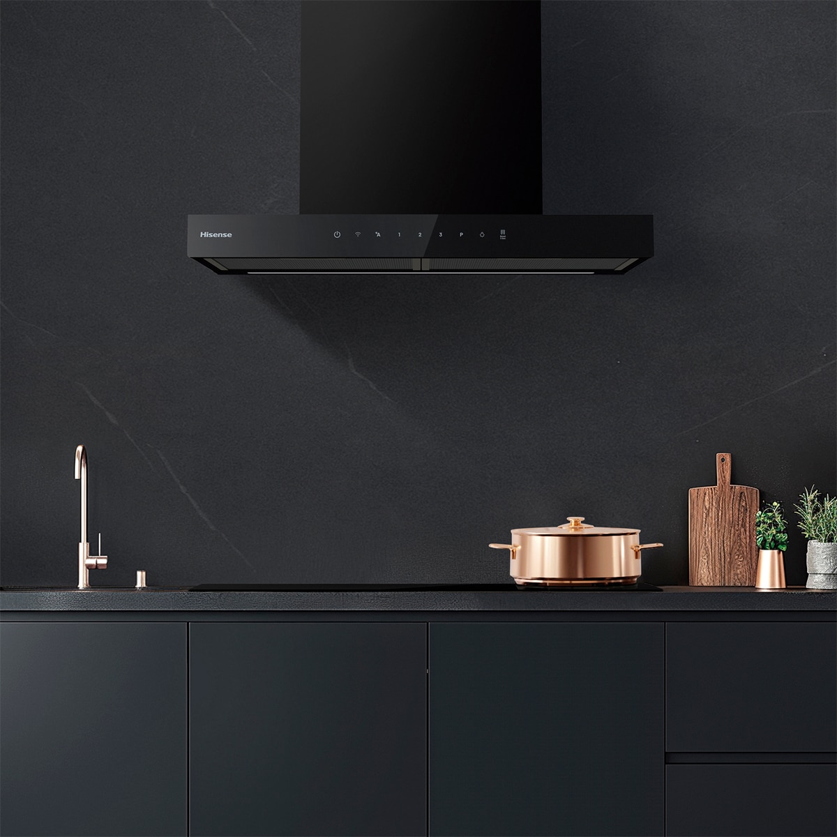 Campana decorativa Hisense 4 niveles 60 cm Negro - CH6T6226B Negro-14
