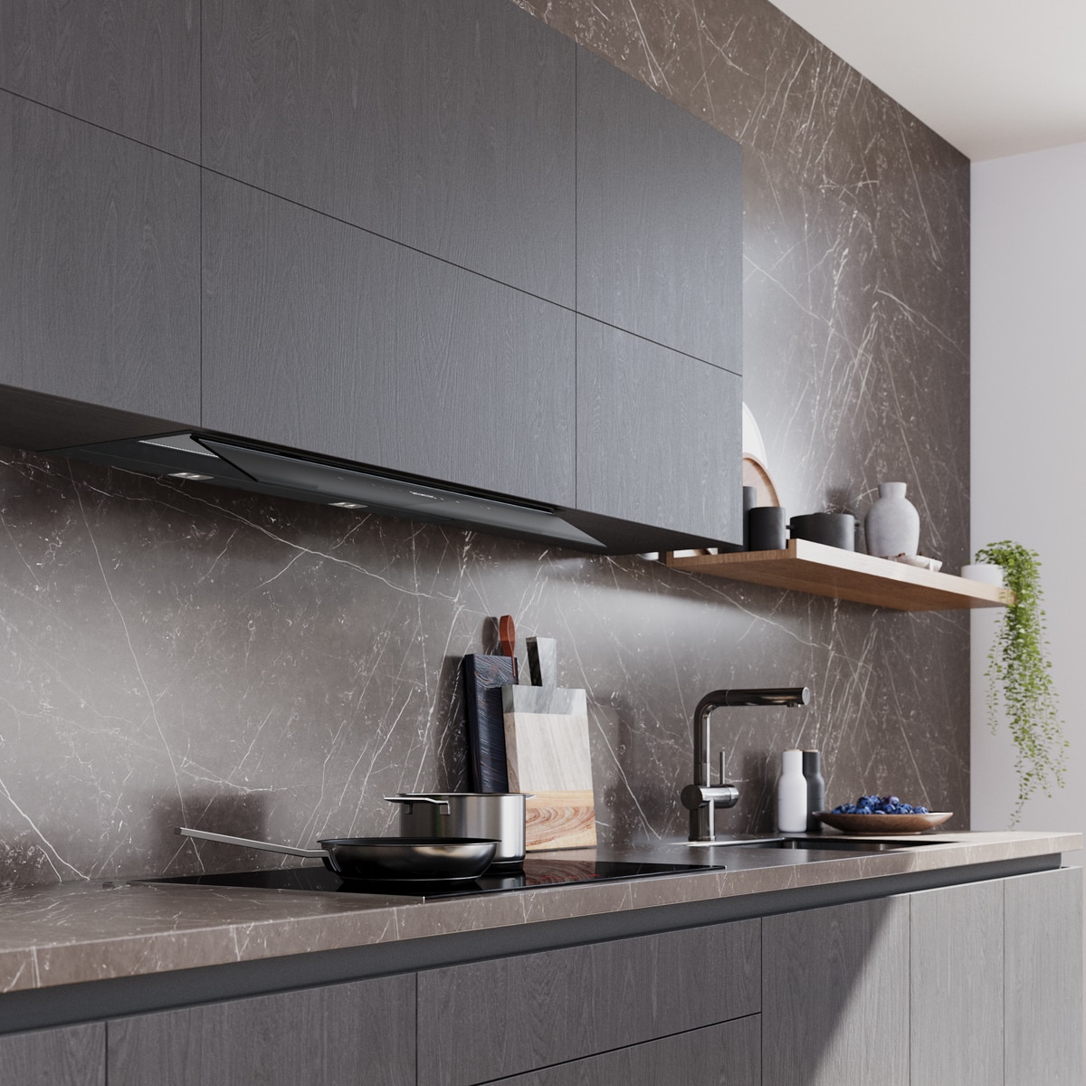 Exaustor Encastrável Siemens iQ700 LJ98BET60 com 90 cm de Largura Preto mate-2