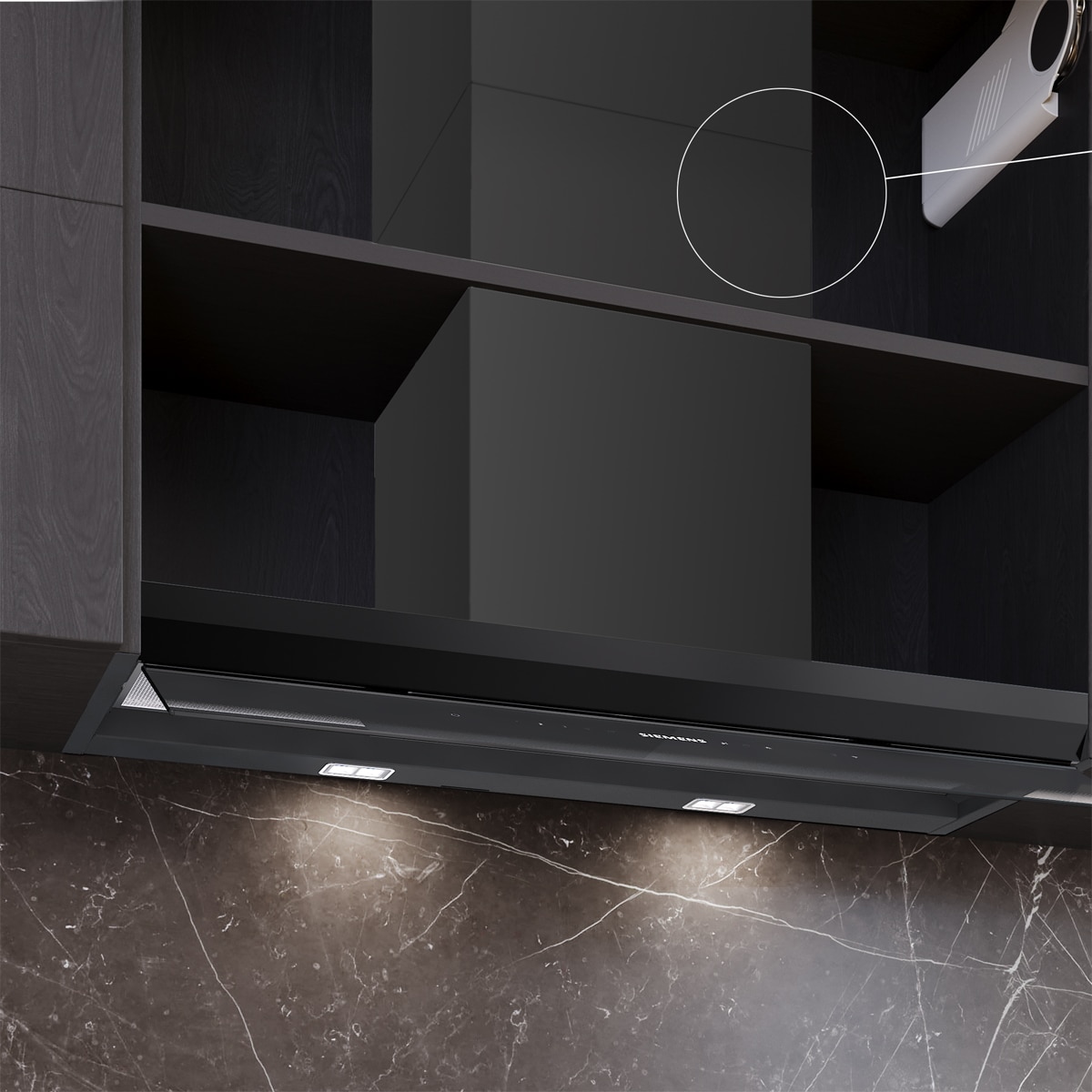 Exaustor Encastrável Siemens iQ700 LJ98BET60 com 90 cm de Largura Preto mate-7