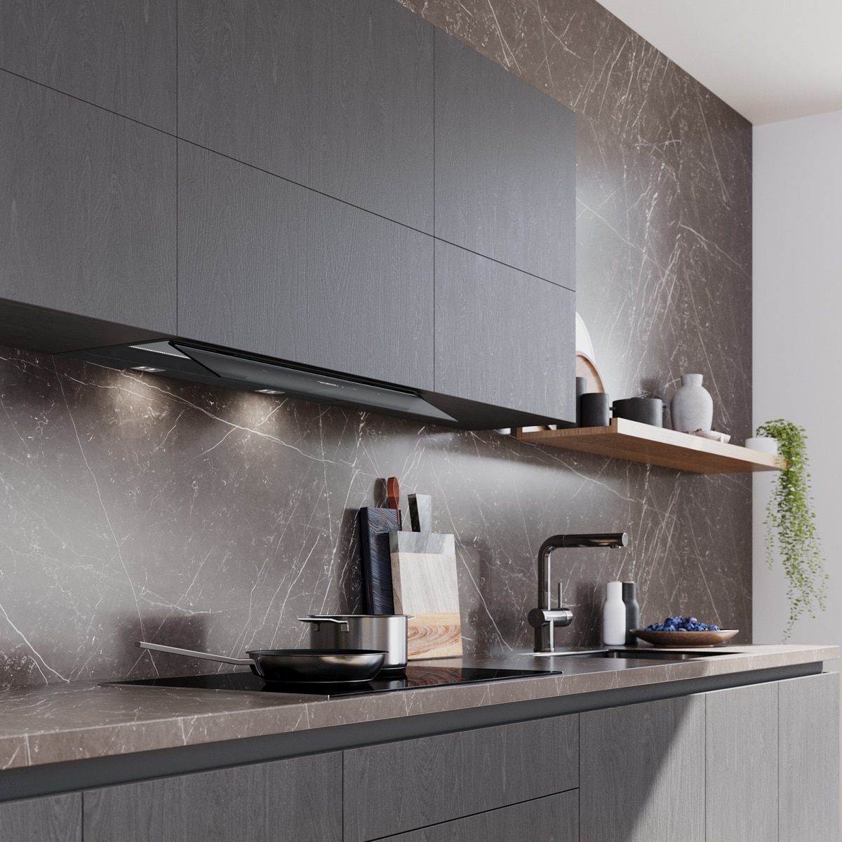 Exaustor Encastrável Siemens iQ700 LJ88BET60 com 80 cm de Largura Preto mate-2