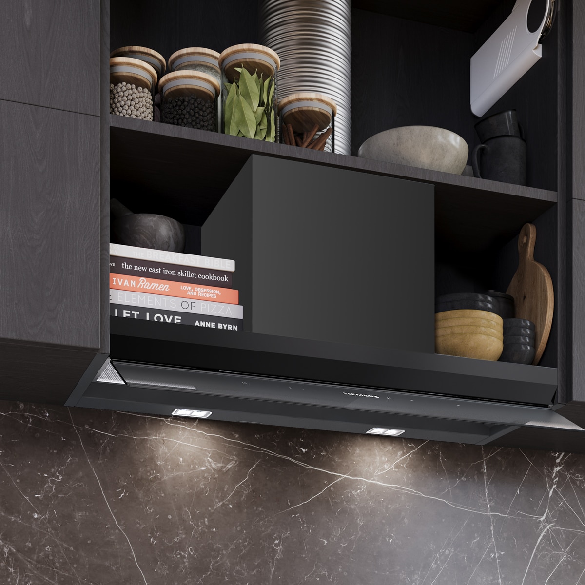 Exaustor Encastrável Siemens iQ700 LJ88BET60 com 80 cm de Largura Preto mate-6