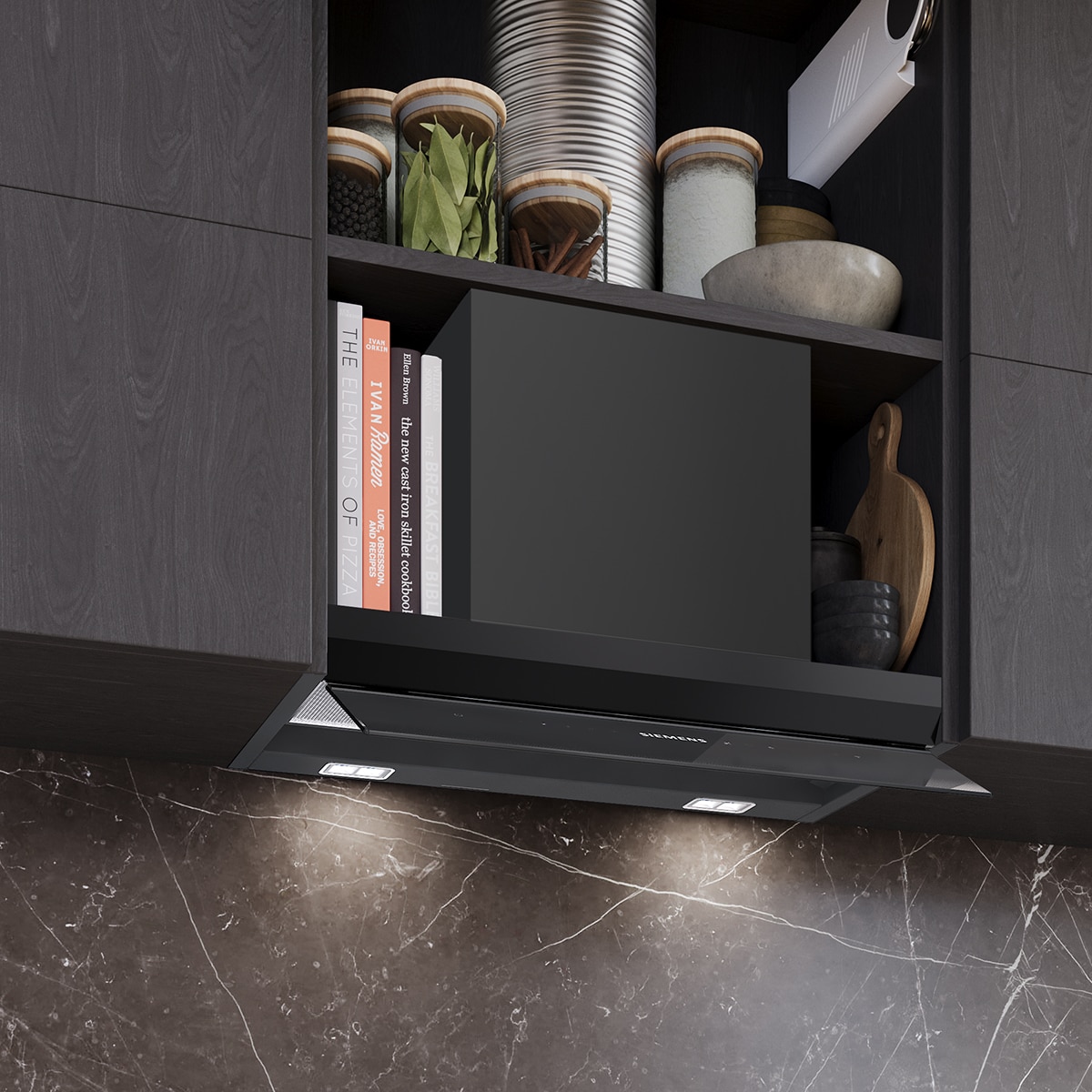 Exaustor Encastrável Siemens iQ700 LJ68BET60 com 60 cm de Largura Preto mate-6