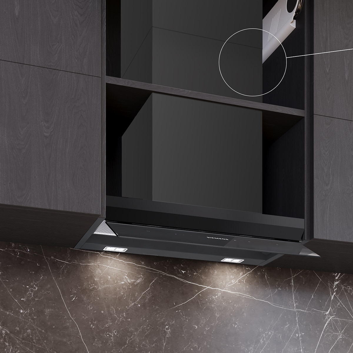 Exaustor Encastrável Siemens iQ700 LJ68BET60 com 60 cm de Largura Preto mate-7