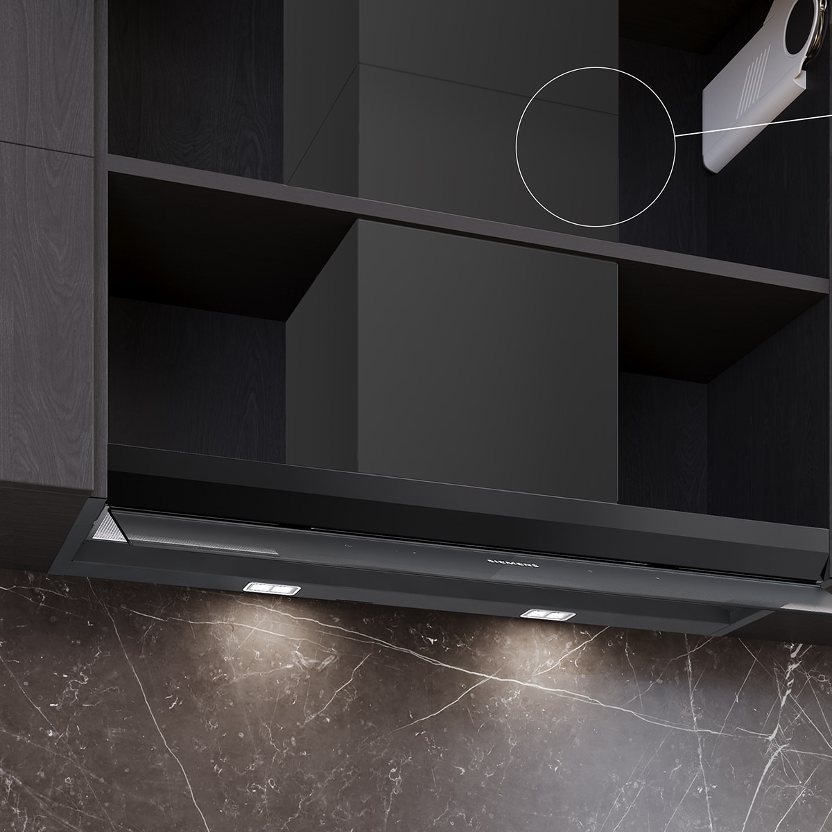 Exaustor Encastrável Siemens iQ500 LJ97BDP60 com 90 cm de Largura Preto mate-7