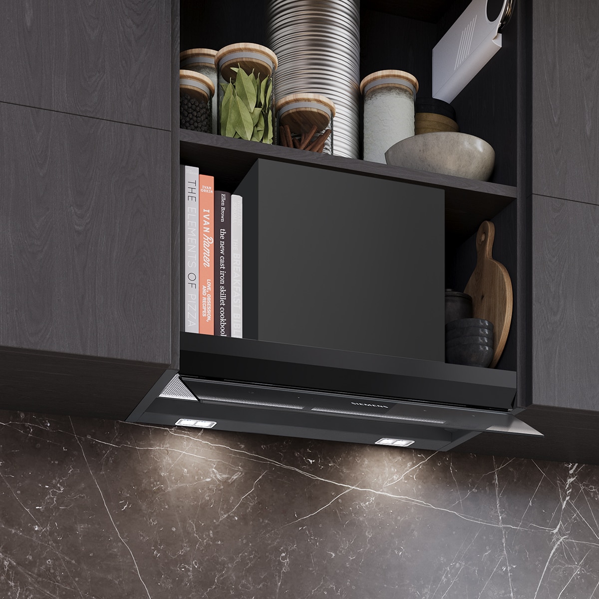 Exaustor Encastrável Siemens iQ500 LJ97BDP60 com 90 cm de Largura Preto mate-7