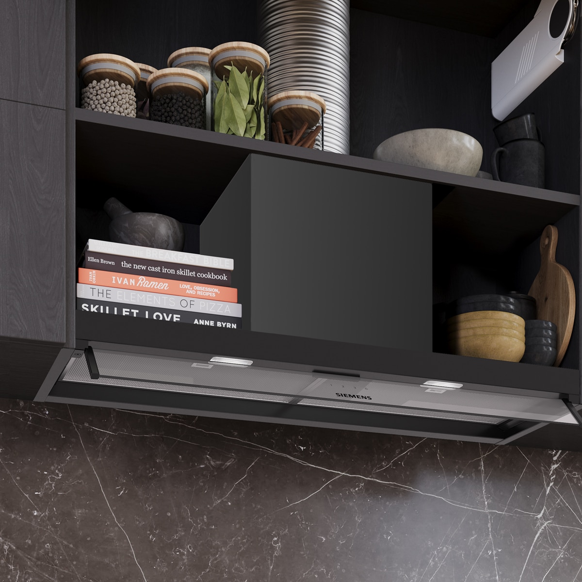 Exaustor Encastrável Siemens iQ300 LJ95BCC60 com 90 cm de Largura Preto mate-6