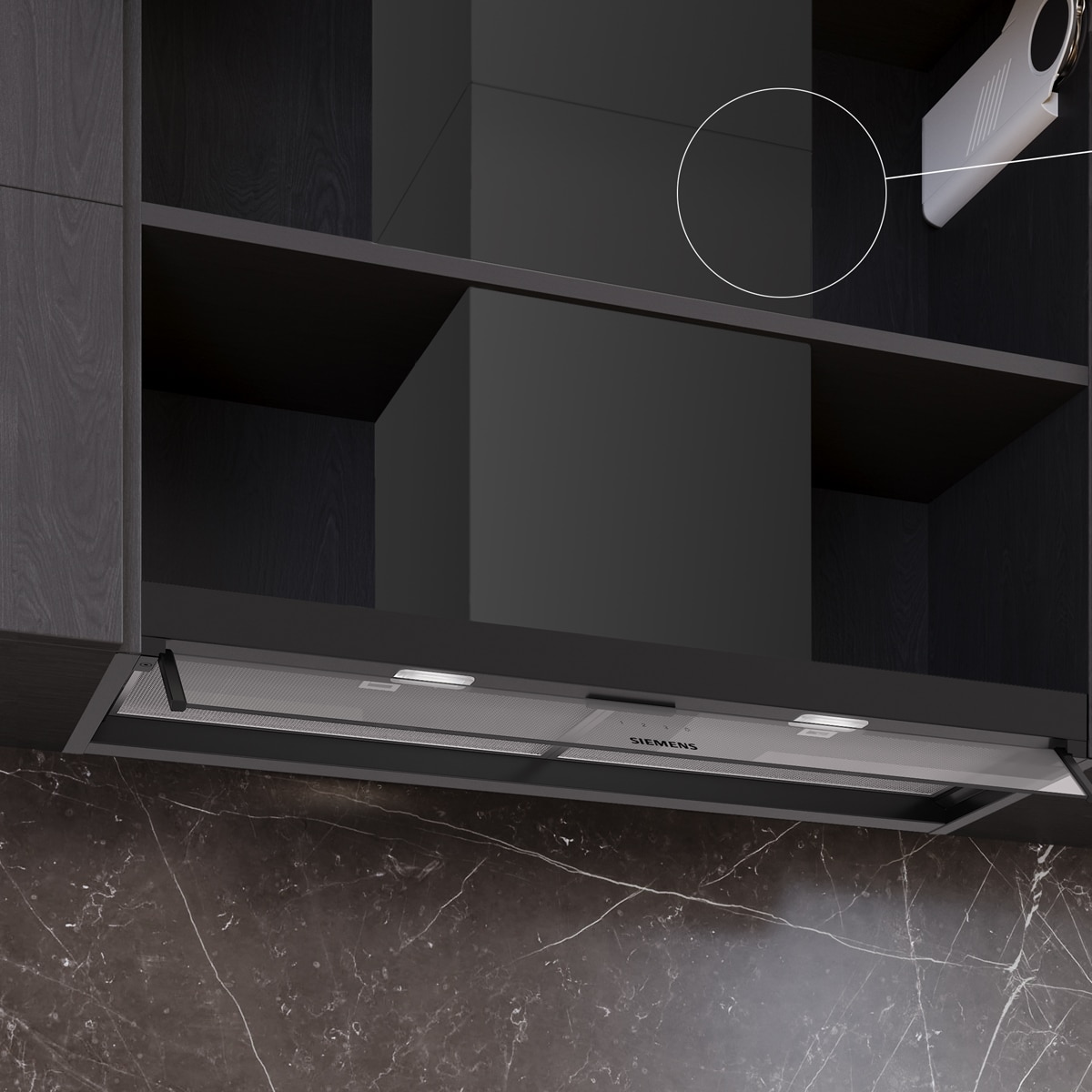Exaustor Encastrável Siemens iQ300 LJ95BCC60 com 90 cm de Largura Preto mate-7