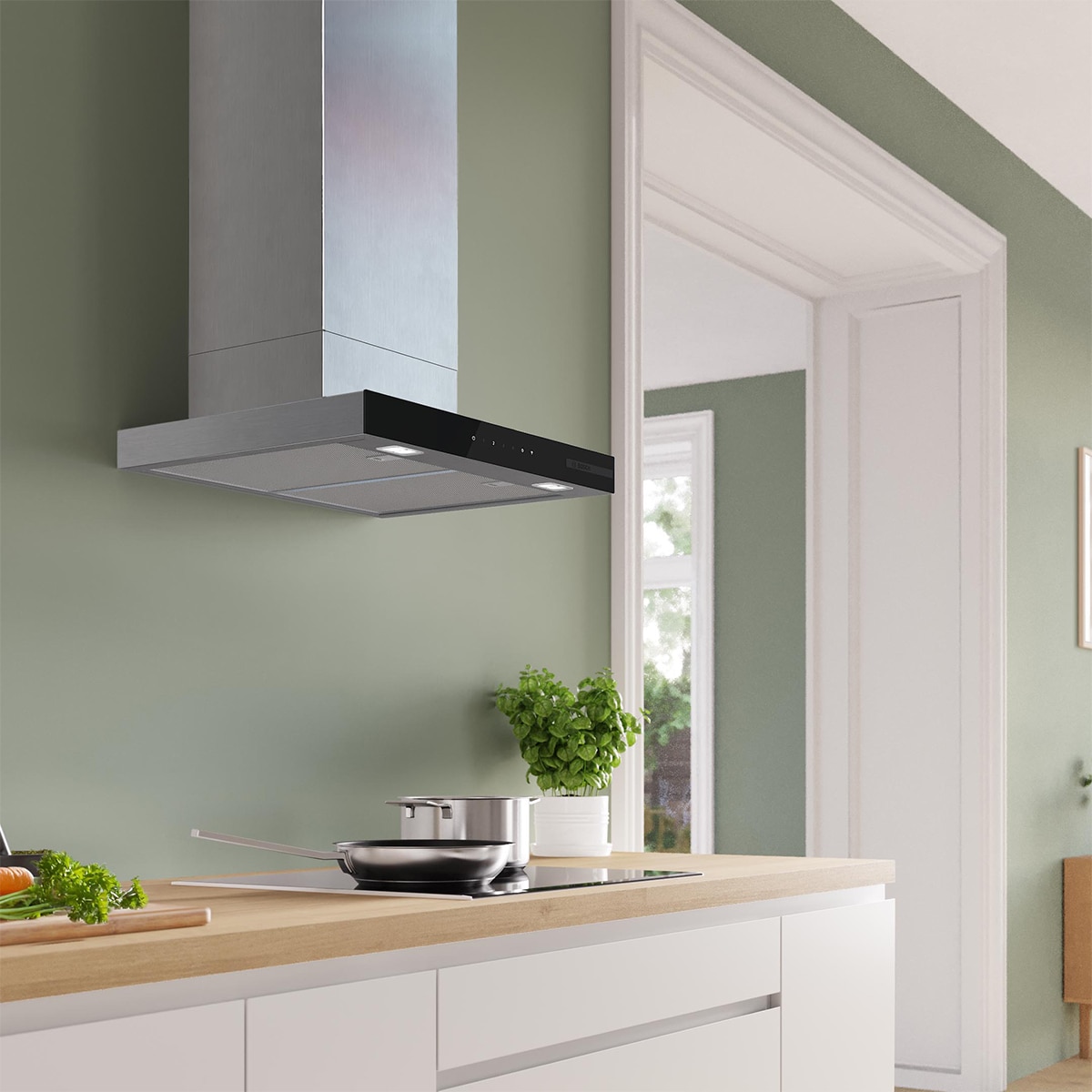 Exaustor de Parede Bosch Série 6 DWB67DN30 Silencioso Preto mate-2