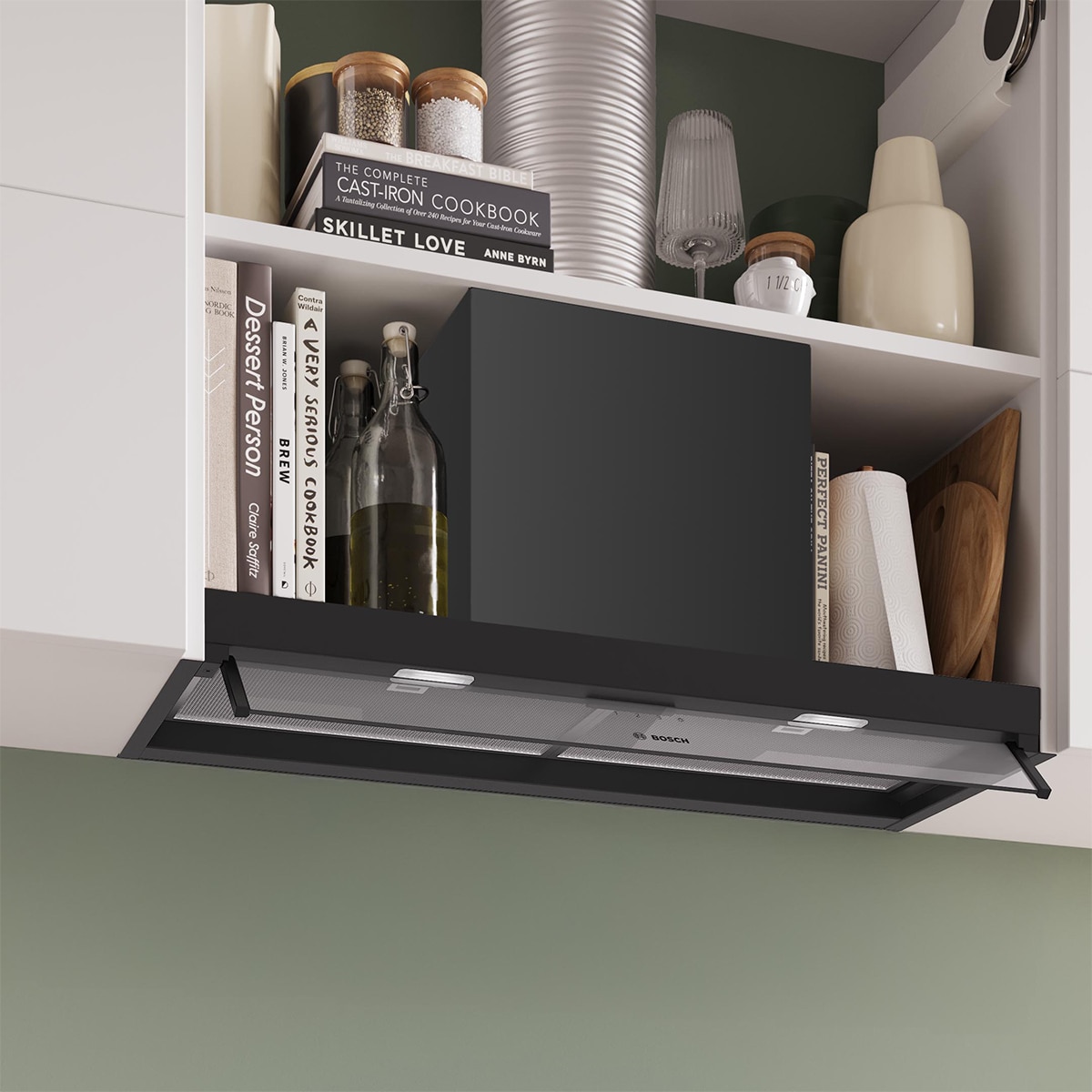 Campana decorativa integrable Bosch, Serie 6 - DBB85CC60 Negro mate-6