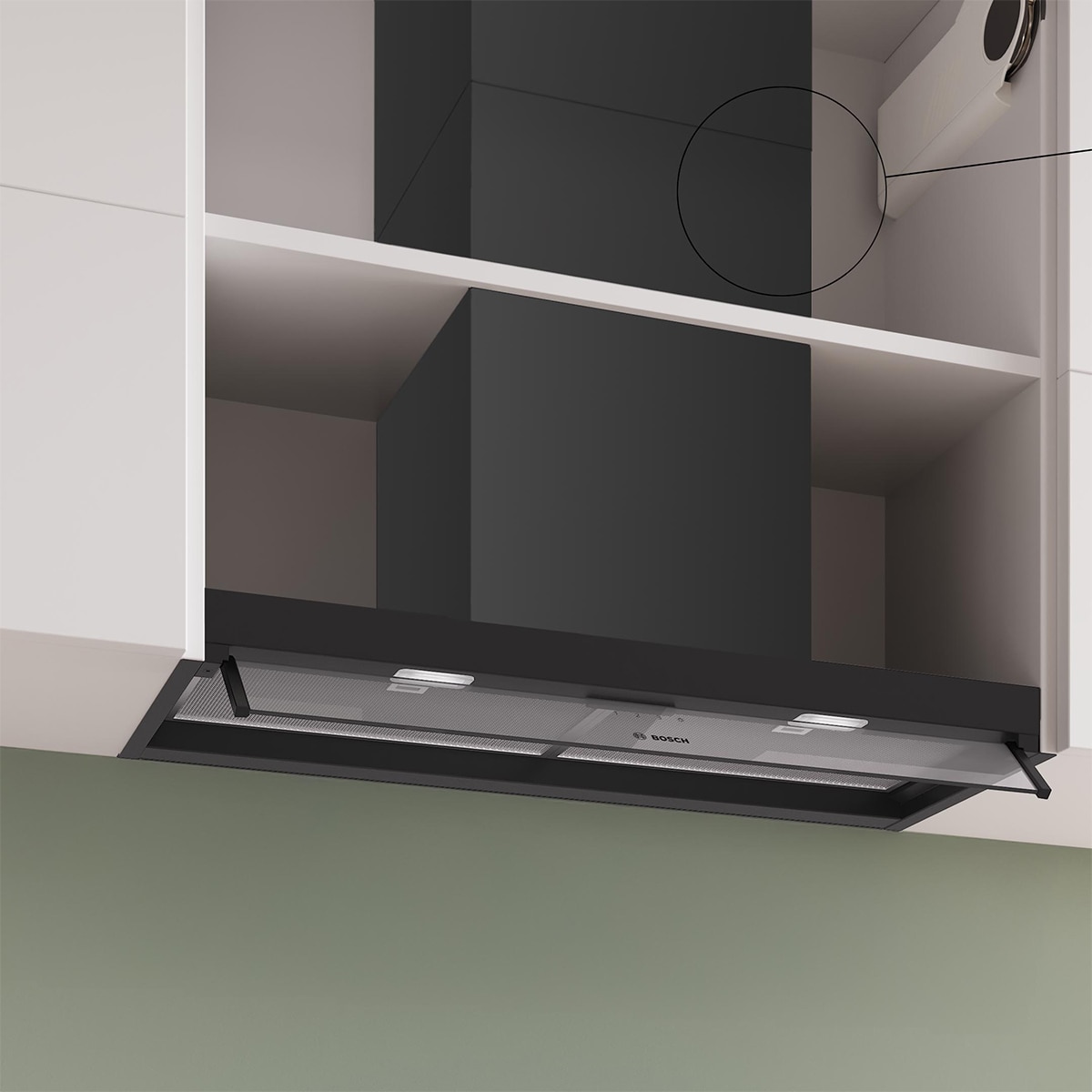 Campana decorativa integrable Bosch, Serie 6 - DBB85CC60 Negro mate-8