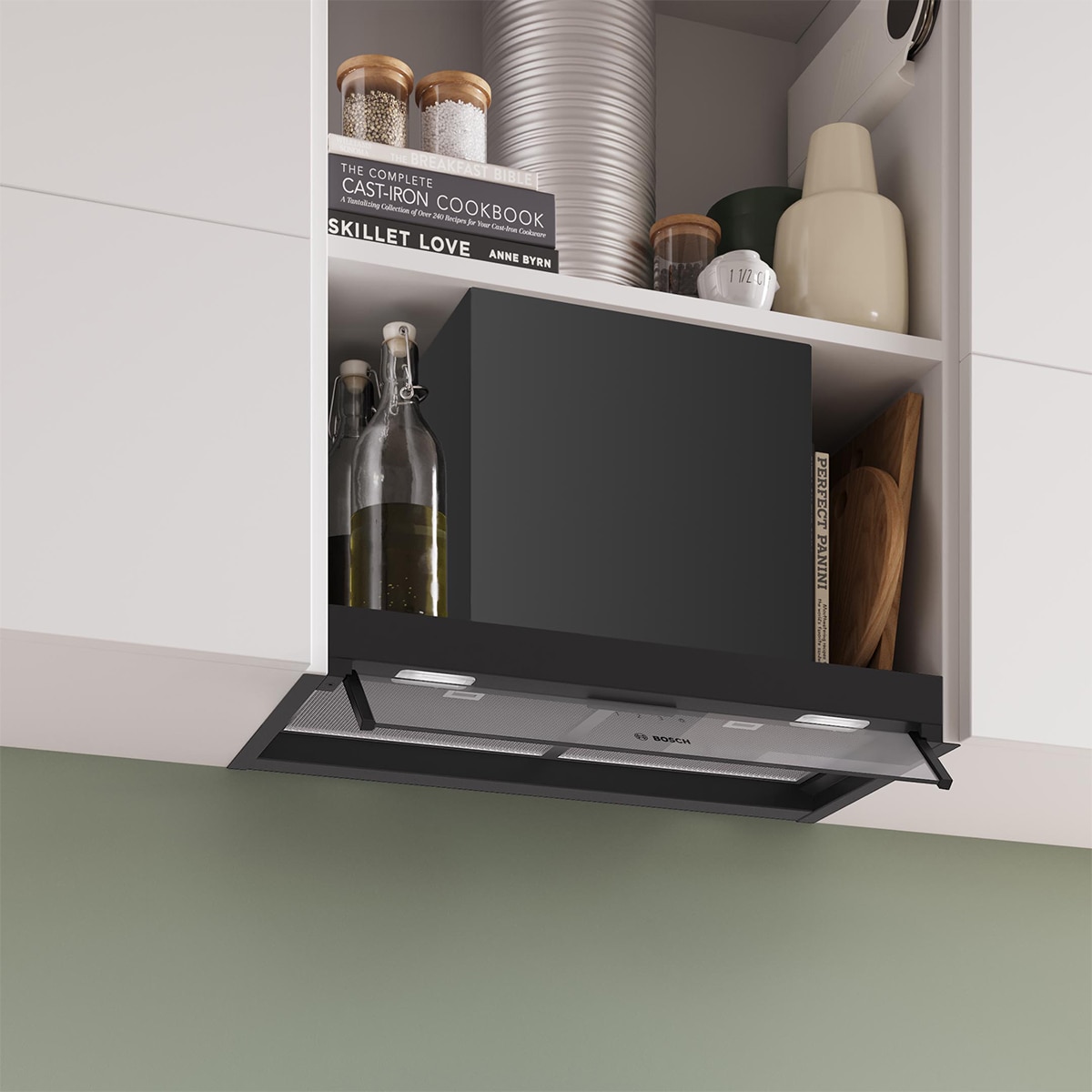 Campana decorativa integrable Bosch, Serie 6 - DBB65CC60 Negro mate-6