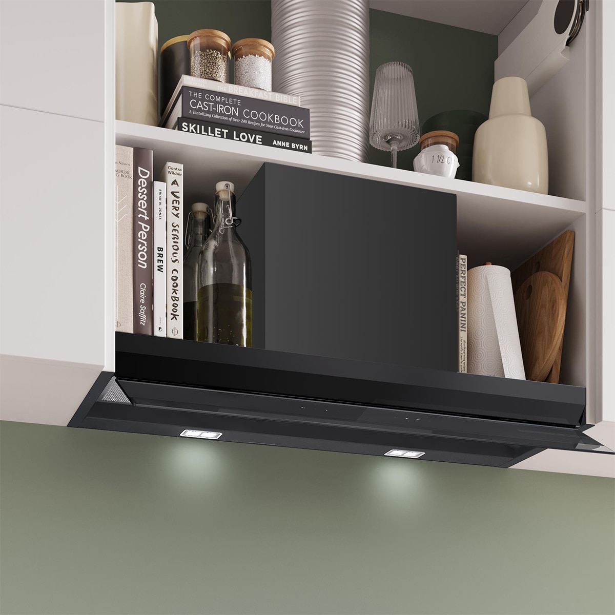 Campana decorativa integrable Bosch, Serie 6, Silenciosa - DBB87DP60 Negro mate-6