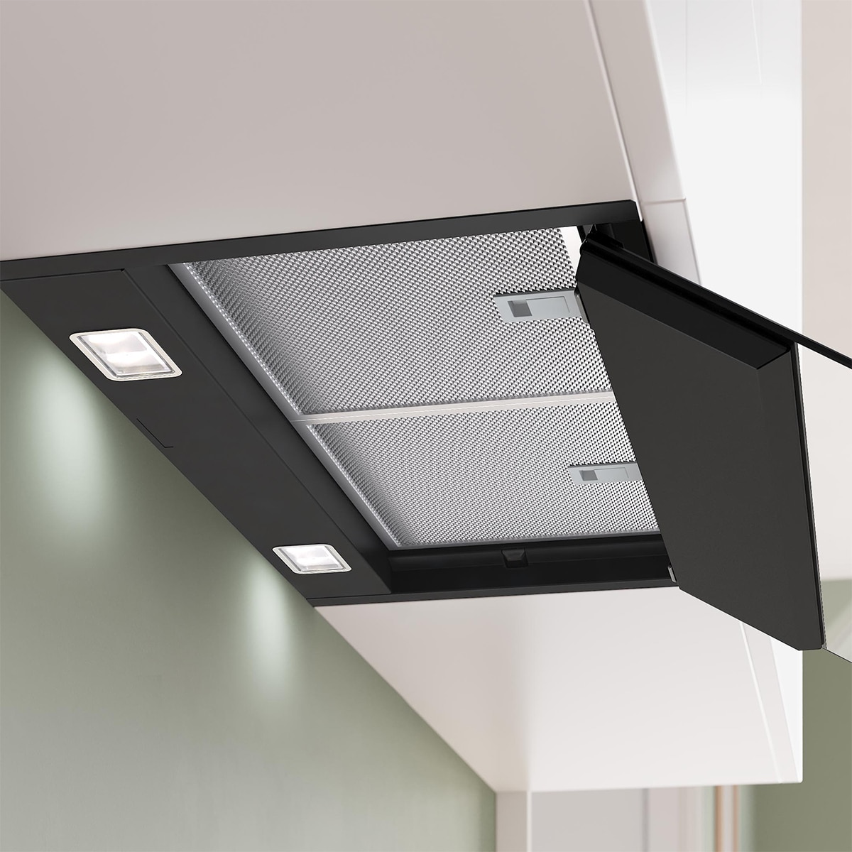 Campana decorativa integrable Bosch, Serie 6, Silenciosa - DBB67DP60 Negro-5