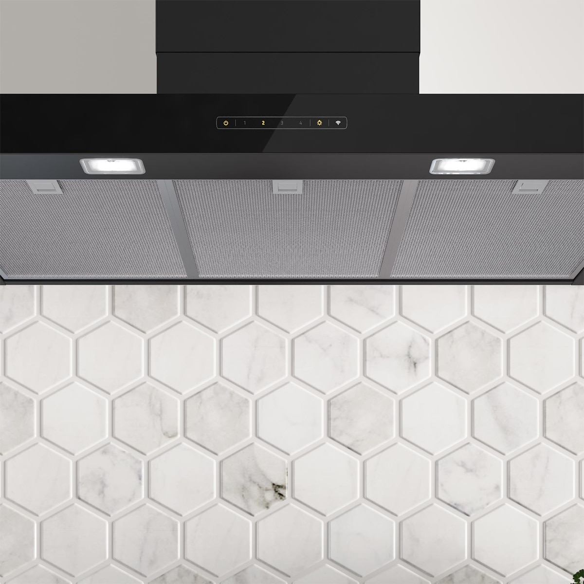 Campana decorativa Balay, 90 cm, extra silencio, negro mate - 3BC897GM Negro-5