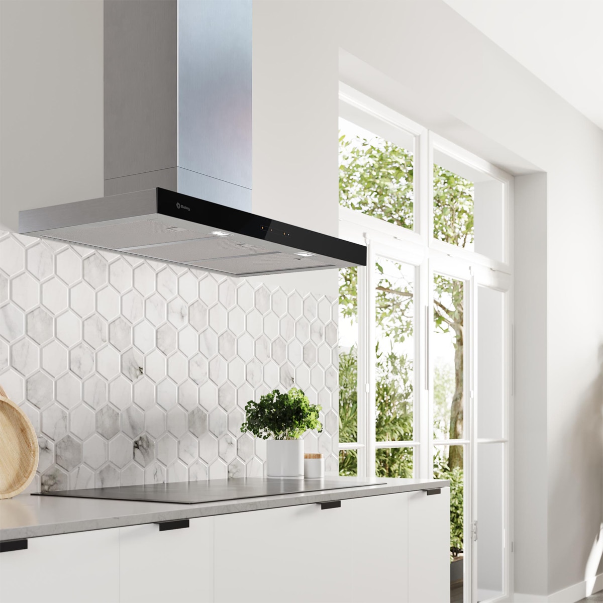 Campana decorativa Balay, 90 cm, extra silencio - 3BC897GX Acero Inox-2
