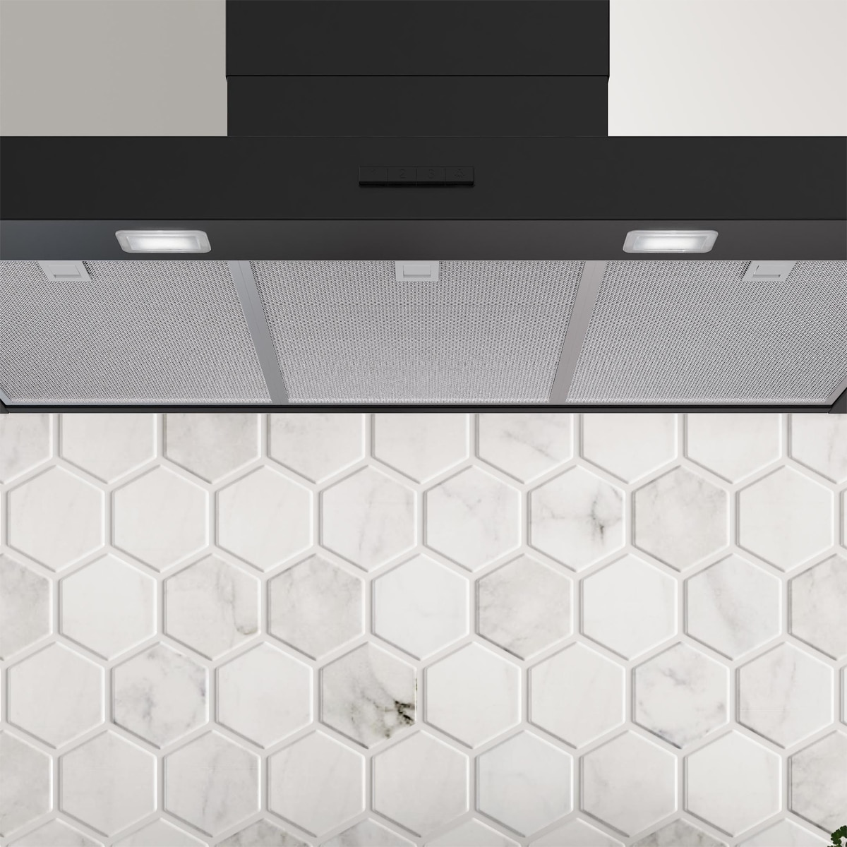 Campana decorativa Balay, 90 cm, negro mate - 3BC894MM Negro-5