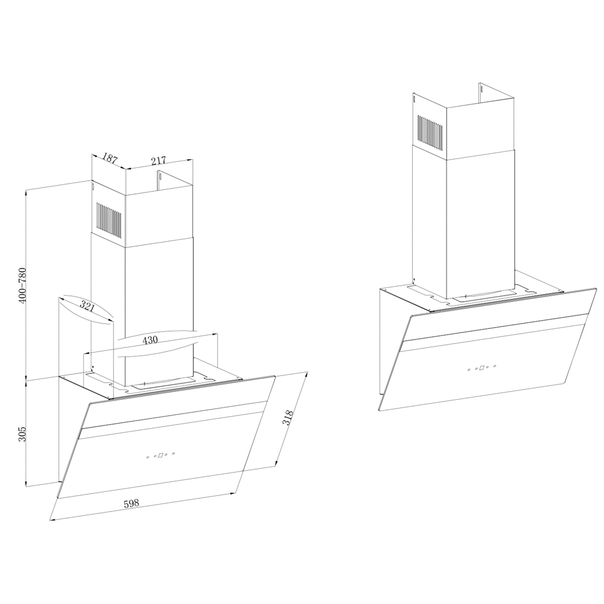 Campana decorativa Fagor 4 velocidades Master - 3CFT-609N Inox-2