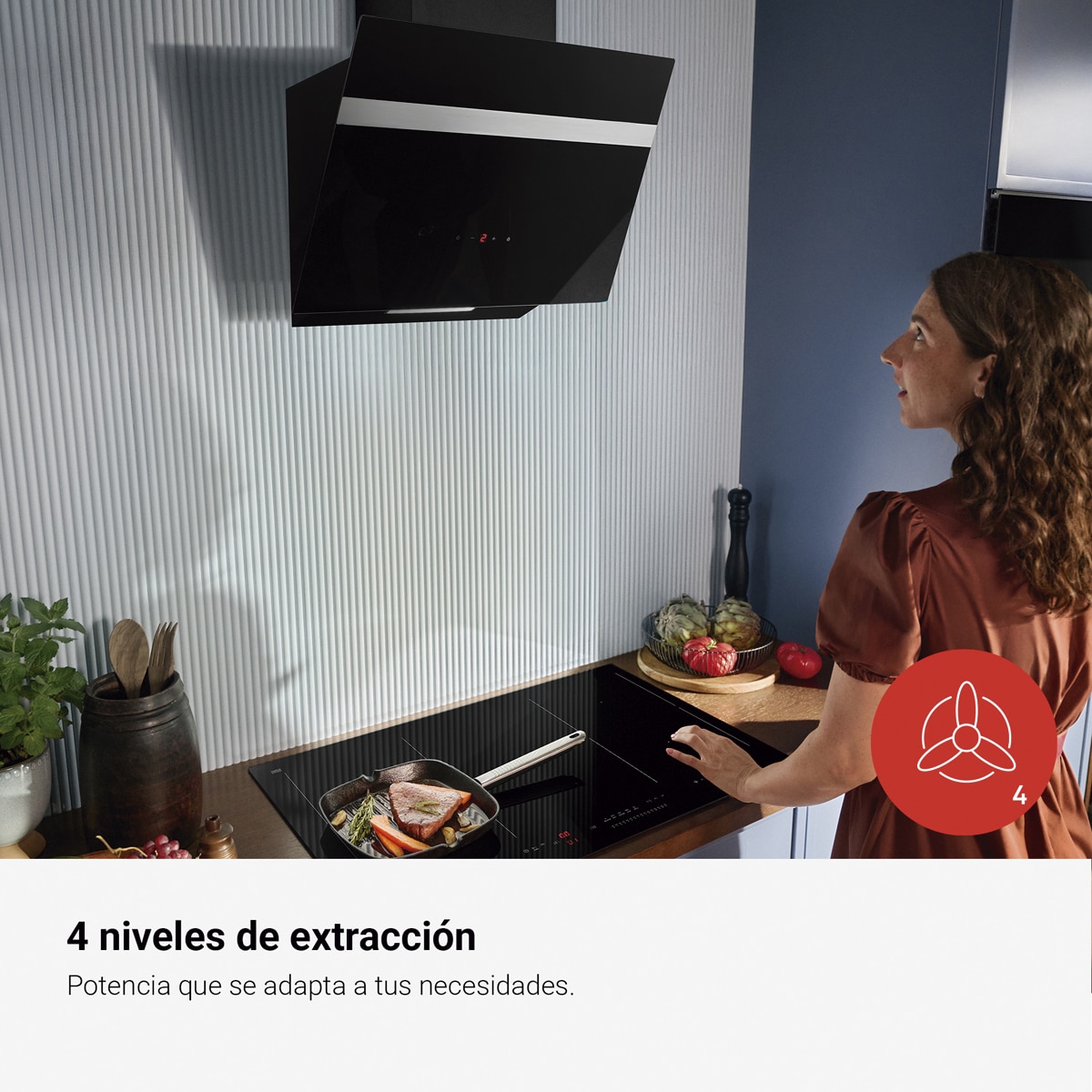 Campana decorativa Fagor 4 velocidades Master - 3CFT-609N Inox-5