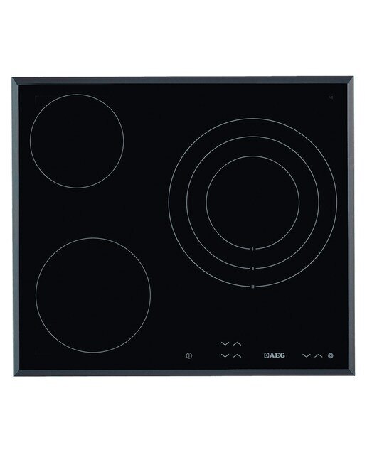 Placa vitrocerámica AEG 3 zonas de cocción - HK623020FB Negro-1