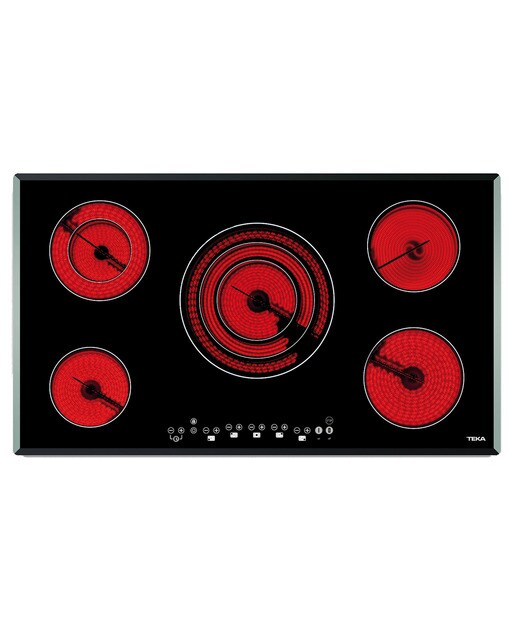 Imagem 0 de Placa de Vitrocerâmica Teka TR951 de 5 Zonas e de 90 cm - Vidro Preto