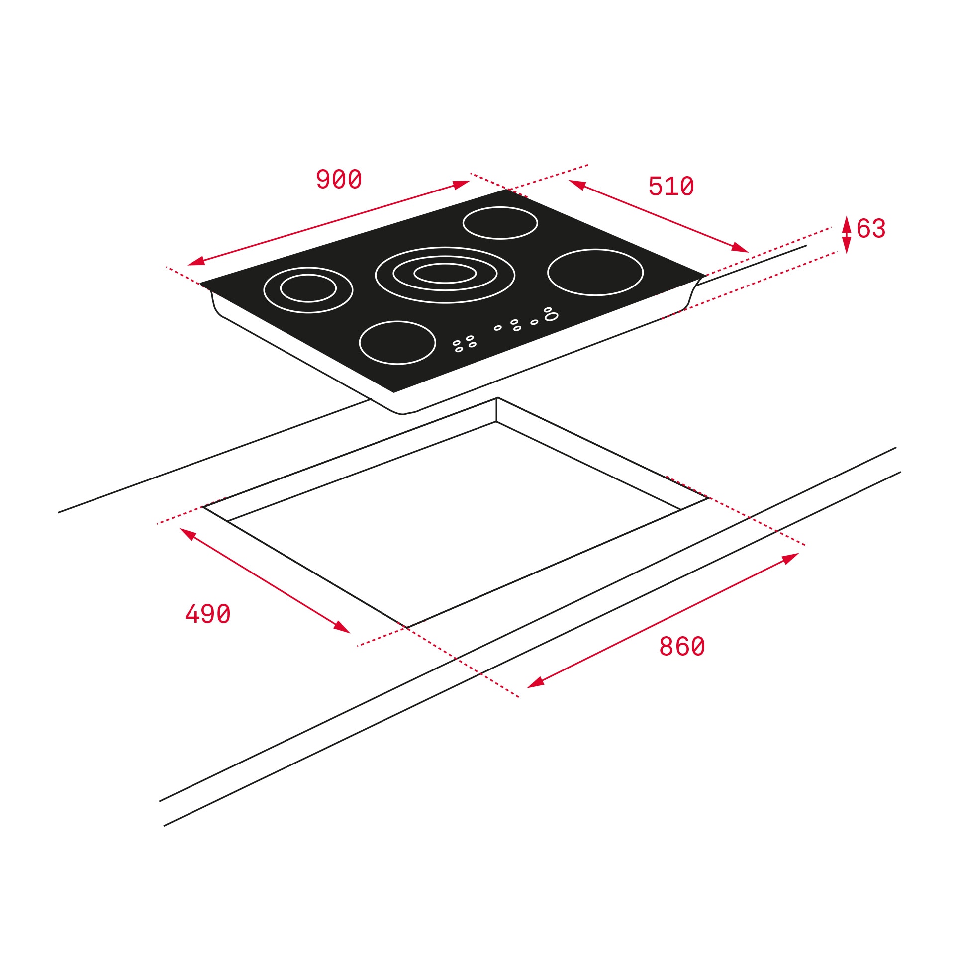 Placa vitrocerámica Teka High Light - TR951 Negro-2