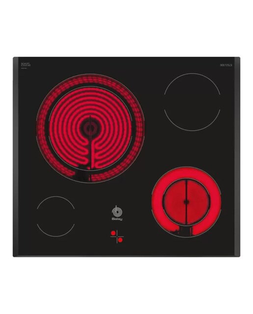 Placa vitrocerámica Balay 4 zonas de cocción - 3EE725LS Negro-1