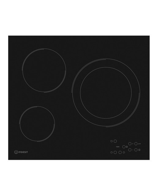 Imagen 0 de Placa vitrocerámica Indesit 3 zonas de cocción - RI 360 C (ES) Negro