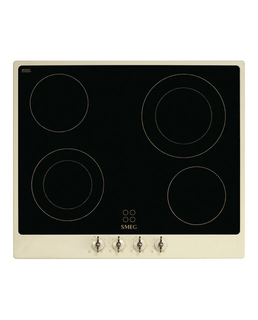 Placa vitrocerámica Smeg 4 zonas de cocción - P864PO - Crema Crema-1