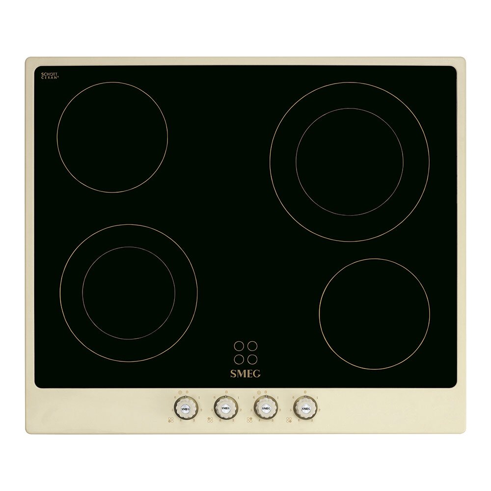 Placa vitrocerámica Smeg 4 zonas de cocción - P864PO - Crema Crema-2