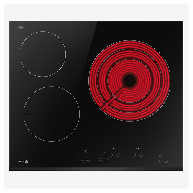 Imagem 0 de Placa de Vitrocerâmica Fagor 3VFT-330AS Zona Tripla, de 3 Zonas e de 59,2 cm - Preto