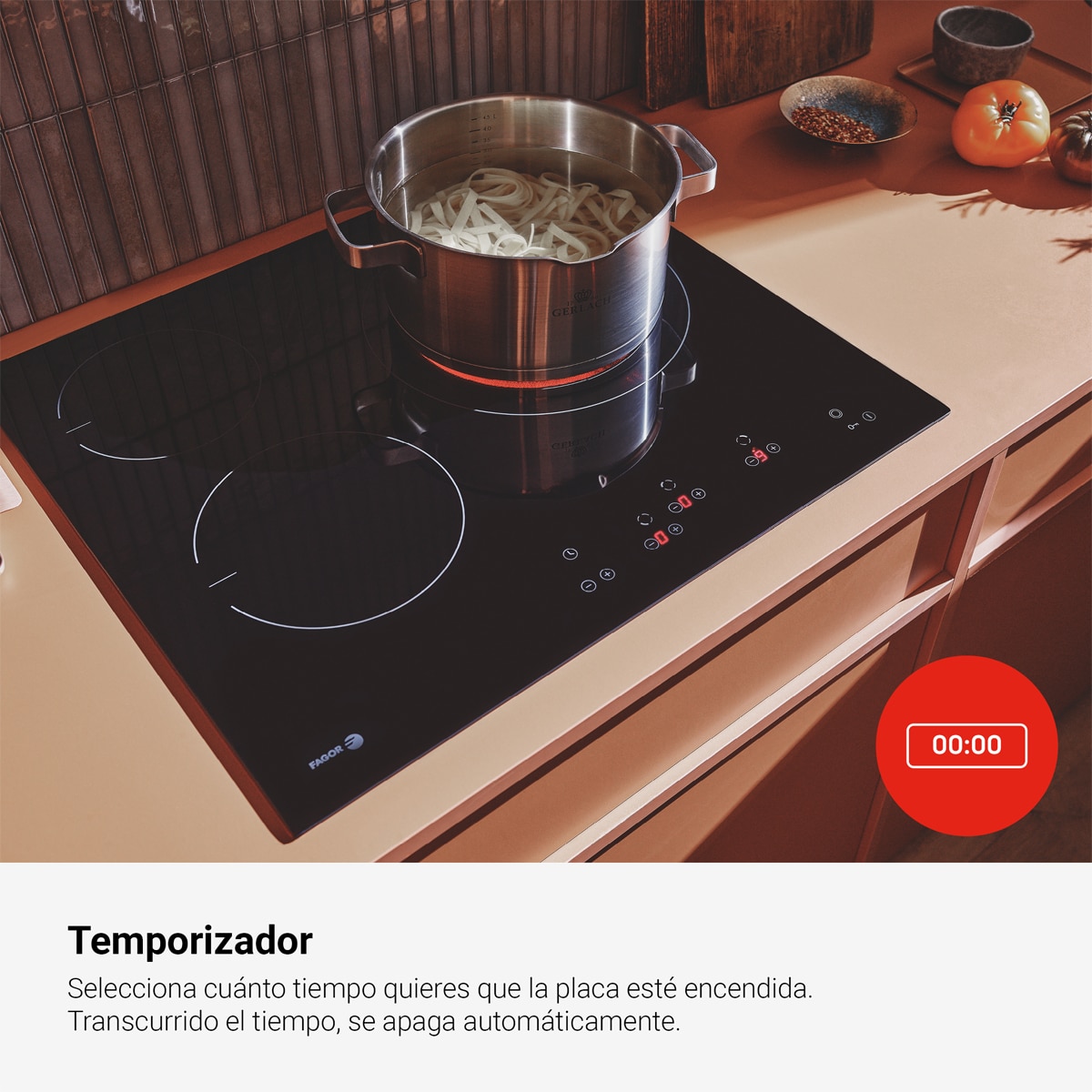 Placa vitrocerámica Fagor zona triple - 3VFT-330AS Negro-5