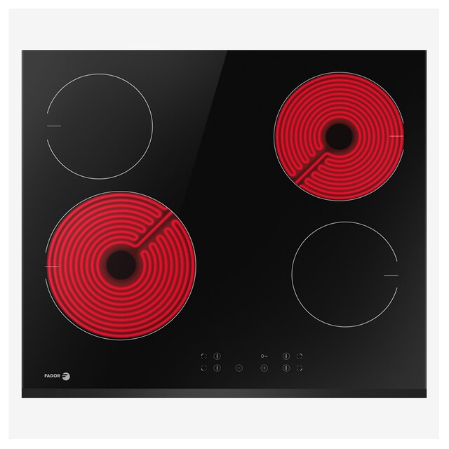 Imagem 0 de Placa de Vitrocerâmica Fagor 3VFT-40AS de 4 Zonas e de 59,2 cm - Preto