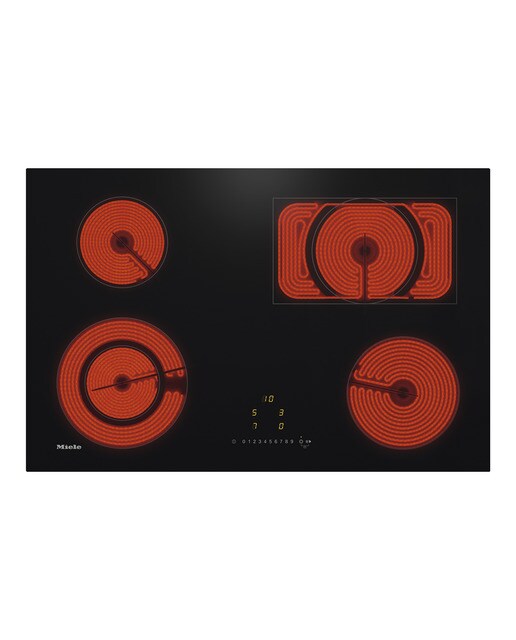 Placa de Vitrocerâmica Miele KM 6523 FL com 4 Zonas e de 75,2 cm - Preto Preto-1
