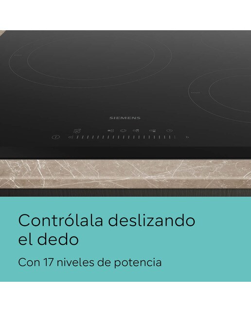 Placa vitrocerámica Siemens 3 zonas de cocción - ET631FKP8E - Negro Negro-4