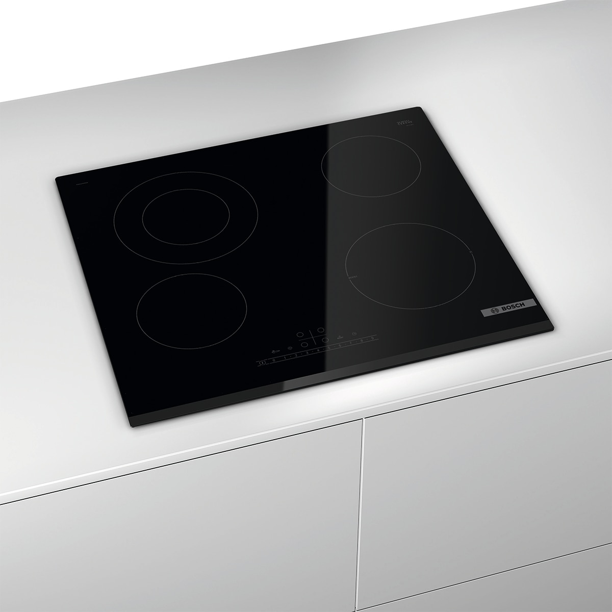 Placa vitrocerámica Bosch Serie 6, Electrónica DirectSelect, PKF631FP3E Negro-2