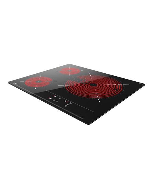 Placa vitrocerámica Teka 60 cm con 3 zonas de cocción - TBC 63632TTC BK Negro-6