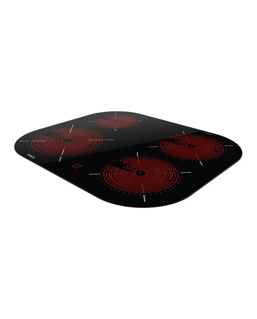 Placa de Vitrocerâmica Teka TCC 64000 PLV de 4 Zonas e de 60 cm - Vidro Cerâmico Preto Preto-6