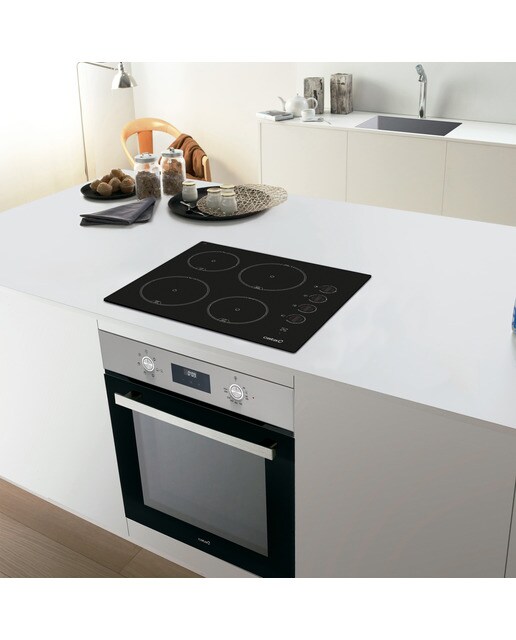 Placa de Vitrocerâmica Cata 604 HVI /C de 4 Zonas e de 59 cm - Preto Preto-7
