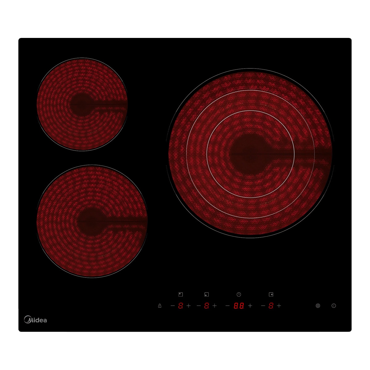 Placa Vitroceramica Midea con 3 zonas de cocción - MCH522T219K0 Negro-2