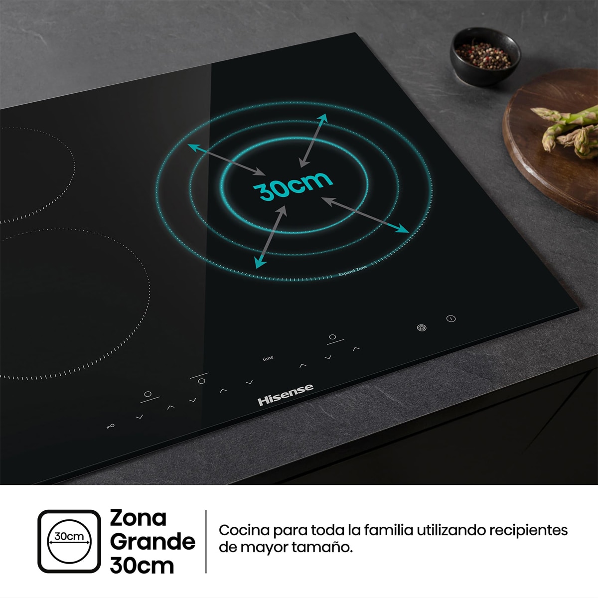 Placa vitrocerámica Hisense 3 Zonas - E6332BSCE 5