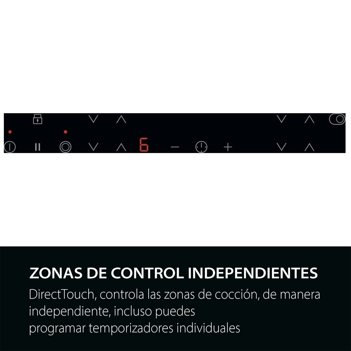 Placa vitrocerámica AEG 4 zonas, Serie 3000 - TN64RA06XB Negro-4