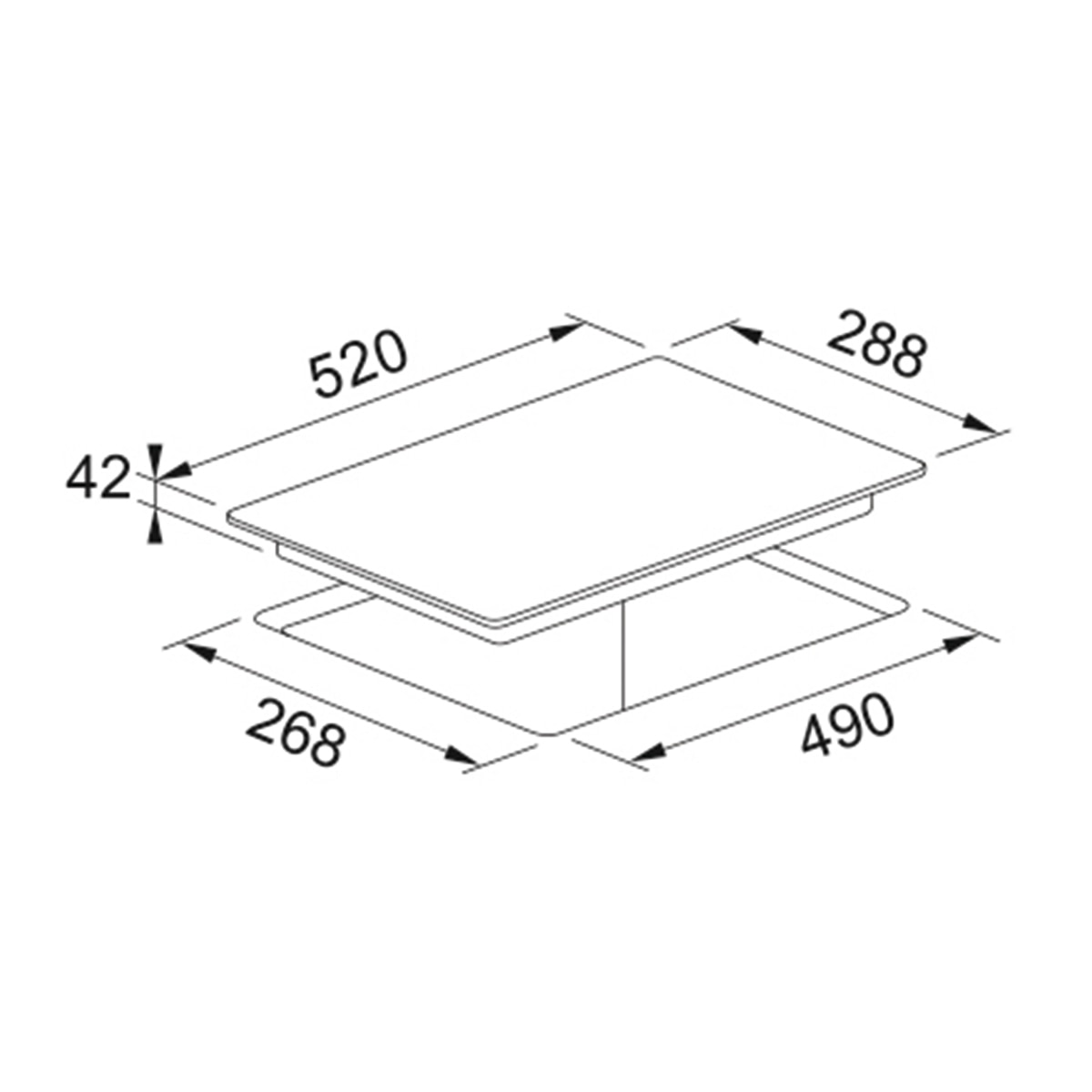 Placa vitrocerámica Franke Smart ERSL 302 CT D BK 2 zonas- 1080755310 - Negro Negro-2